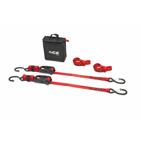 AceBikes Ratchet Pro Zestaw 2 pas&oacute;w transportowych do motocykla