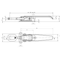 HESTAL Zamknięcie mimośrodowe 60450, regulowane, ocynkowane