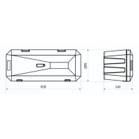 Pojemnik na gaśnicę STABILO 630 x 265 x 240 mm